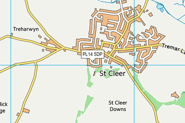 PL14 5DP map - OS VectorMap District (Ordnance Survey)