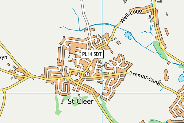 PL14 5DT map - OS VectorMap District (Ordnance Survey)