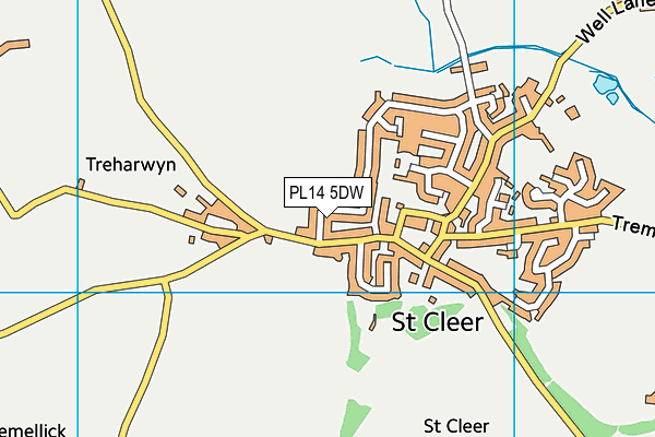 PL14 5DW map - OS VectorMap District (Ordnance Survey)
