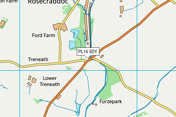 PL14 5DY map - OS VectorMap District (Ordnance Survey)