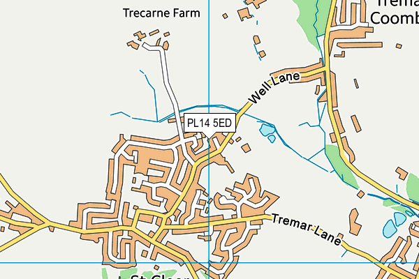 PL14 5ED map - OS VectorMap District (Ordnance Survey)