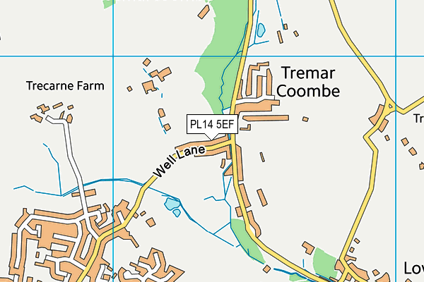 PL14 5EF map - OS VectorMap District (Ordnance Survey)