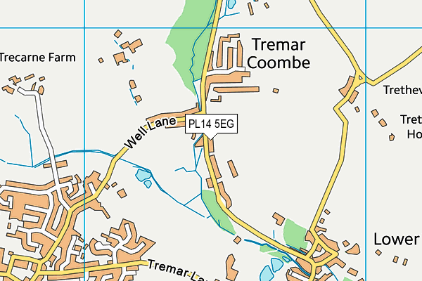 PL14 5EG map - OS VectorMap District (Ordnance Survey)