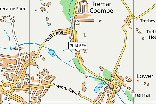 PL14 5EH map - OS VectorMap District (Ordnance Survey)