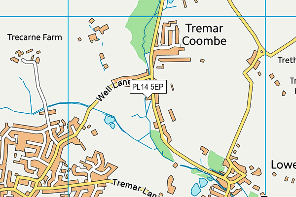 PL14 5EP map - OS VectorMap District (Ordnance Survey)