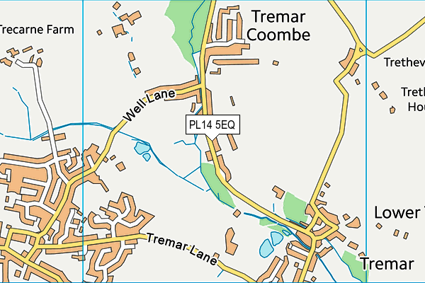 PL14 5EQ map - OS VectorMap District (Ordnance Survey)