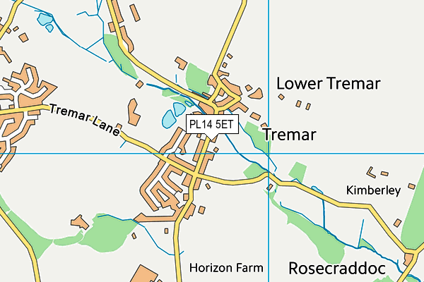 PL14 5ET map - OS VectorMap District (Ordnance Survey)