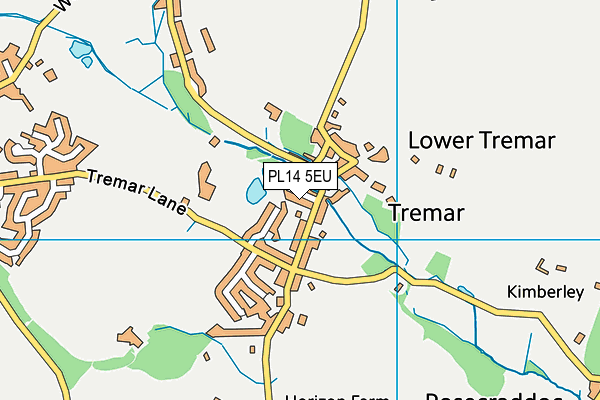 PL14 5EU map - OS VectorMap District (Ordnance Survey)