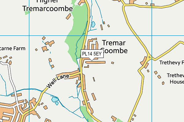 PL14 5EY map - OS VectorMap District (Ordnance Survey)