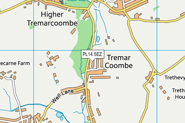 PL14 5EZ map - OS VectorMap District (Ordnance Survey)