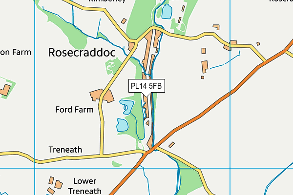 PL14 5FB map - OS VectorMap District (Ordnance Survey)