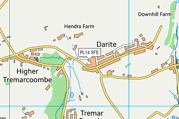 PL14 5FE map - OS VectorMap District (Ordnance Survey)