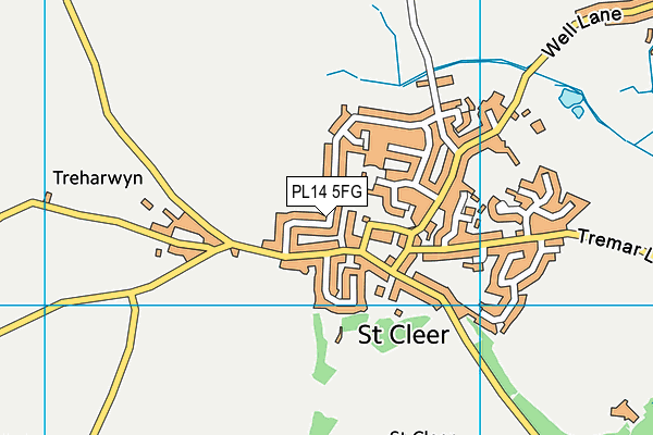 PL14 5FG map - OS VectorMap District (Ordnance Survey)