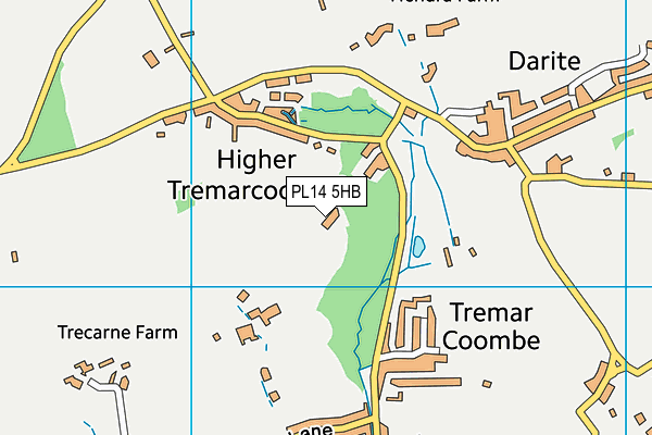 PL14 5HB map - OS VectorMap District (Ordnance Survey)