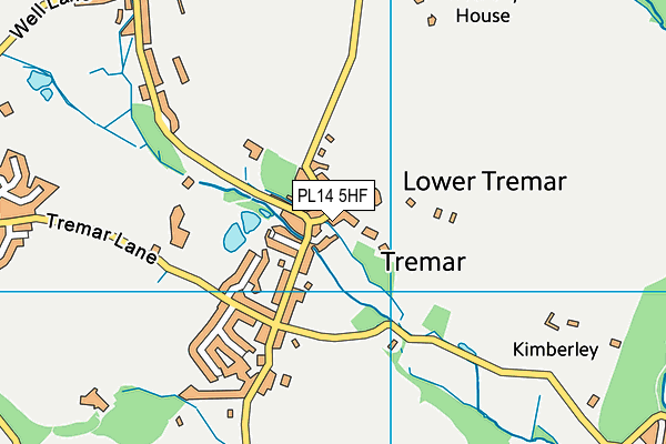 PL14 5HF map - OS VectorMap District (Ordnance Survey)