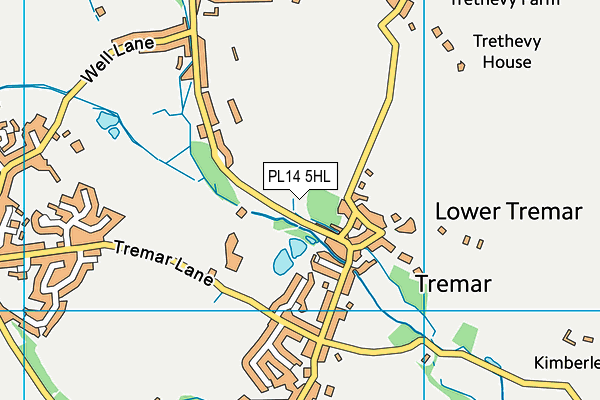 PL14 5HL map - OS VectorMap District (Ordnance Survey)