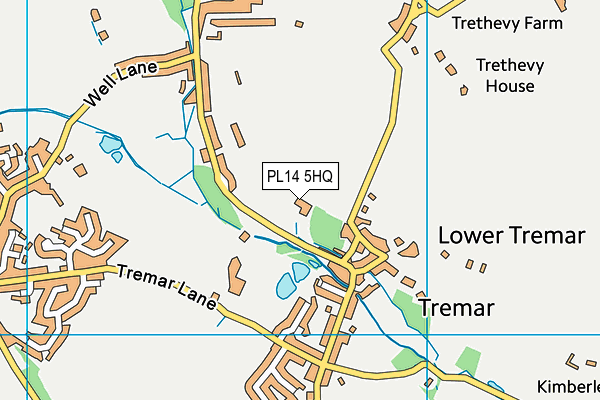 PL14 5HQ map - OS VectorMap District (Ordnance Survey)