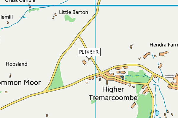 PL14 5HR map - OS VectorMap District (Ordnance Survey)