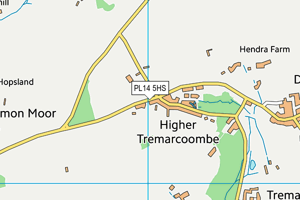 PL14 5HS map - OS VectorMap District (Ordnance Survey)