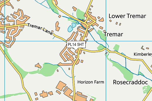 PL14 5HT map - OS VectorMap District (Ordnance Survey)