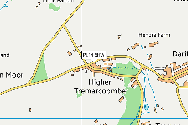 PL14 5HW map - OS VectorMap District (Ordnance Survey)