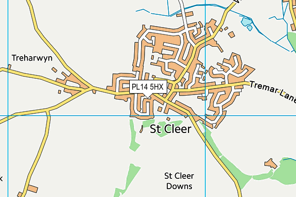 PL14 5HX map - OS VectorMap District (Ordnance Survey)