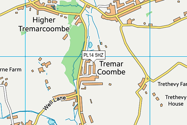 PL14 5HZ map - OS VectorMap District (Ordnance Survey)