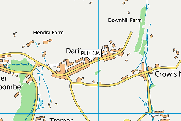 PL14 5JA map - OS VectorMap District (Ordnance Survey)