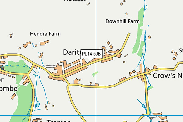 PL14 5JB map - OS VectorMap District (Ordnance Survey)