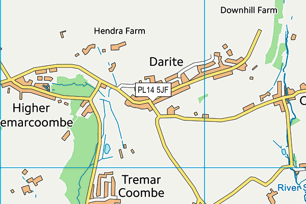 PL14 5JF map - OS VectorMap District (Ordnance Survey)