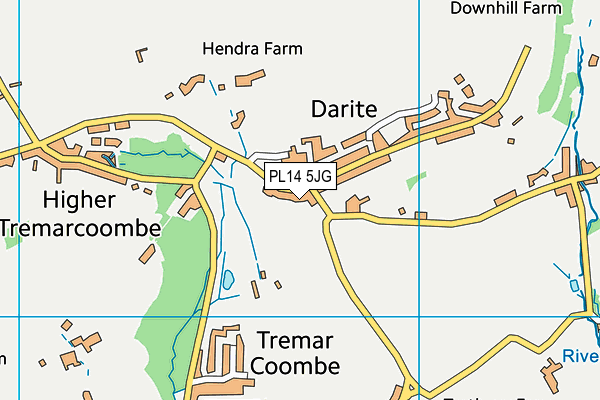 PL14 5JG map - OS VectorMap District (Ordnance Survey)