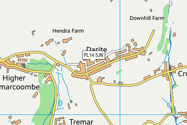 PL14 5JN map - OS VectorMap District (Ordnance Survey)