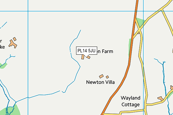 PL14 5JU map - OS VectorMap District (Ordnance Survey)