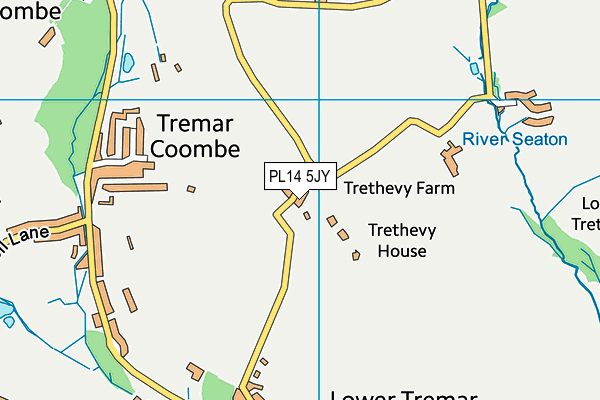 PL14 5JY map - OS VectorMap District (Ordnance Survey)