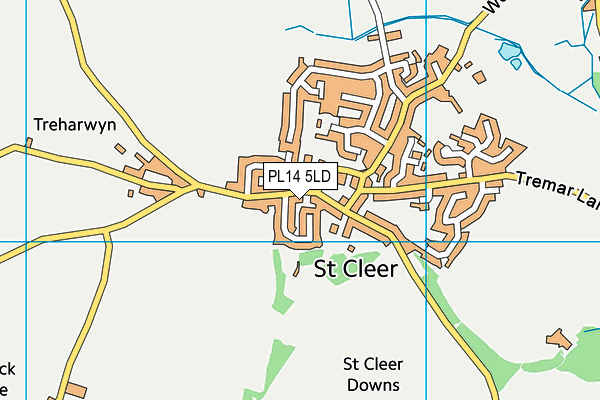 PL14 5LD map - OS VectorMap District (Ordnance Survey)