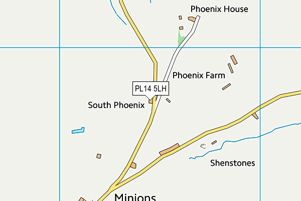 PL14 5LH map - OS VectorMap District (Ordnance Survey)