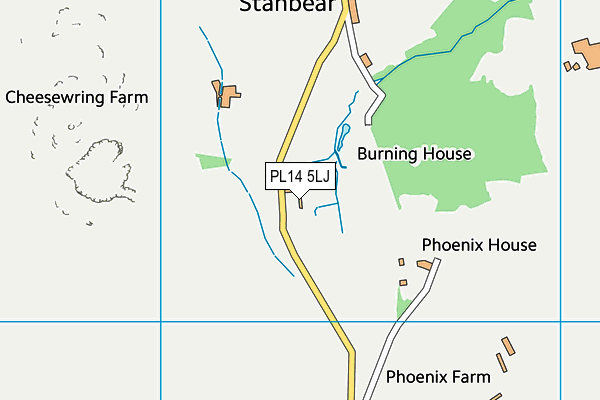 PL14 5LJ map - OS VectorMap District (Ordnance Survey)