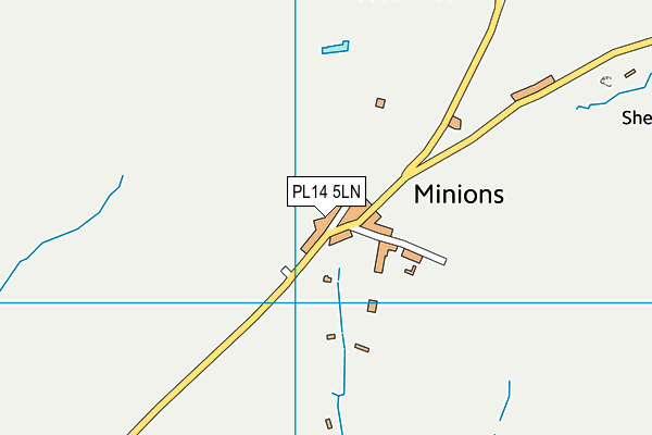 PL14 5LN map - OS VectorMap District (Ordnance Survey)