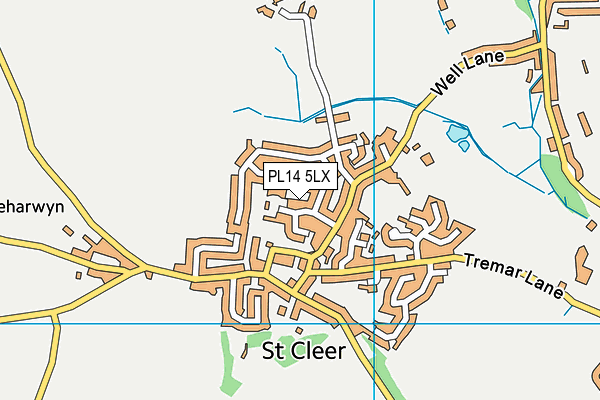 PL14 5LX map - OS VectorMap District (Ordnance Survey)