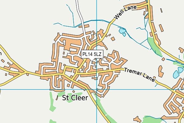 PL14 5LZ map - OS VectorMap District (Ordnance Survey)