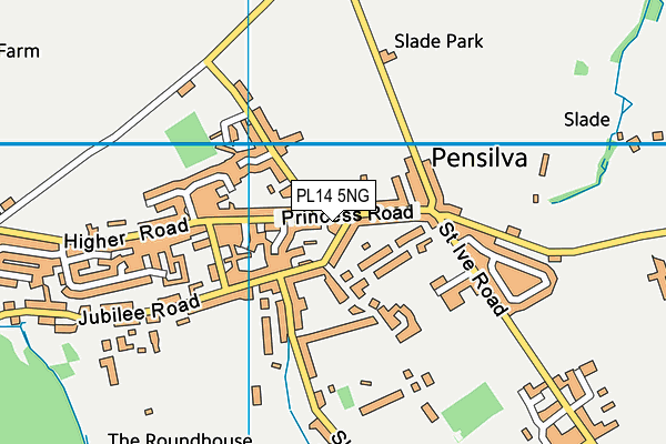 PL14 5NG map - OS VectorMap District (Ordnance Survey)