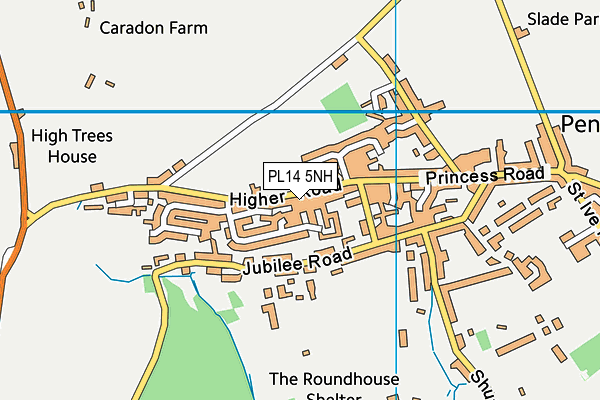 PL14 5NH map - OS VectorMap District (Ordnance Survey)