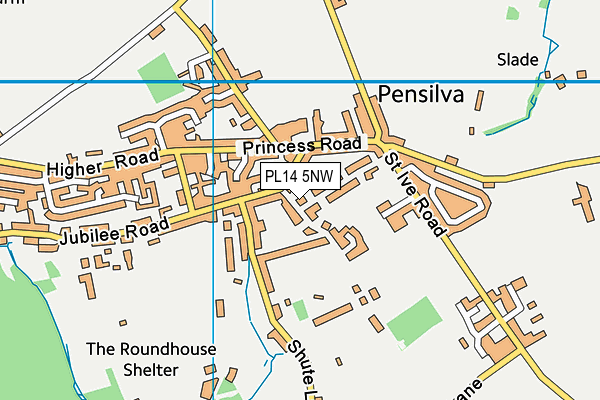 PL14 5NW map - OS VectorMap District (Ordnance Survey)