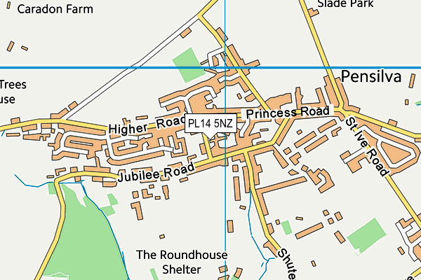 PL14 5NZ map - OS VectorMap District (Ordnance Survey)