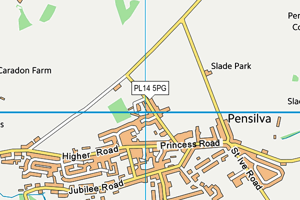 Pensilva Recreation Field map (PL14 5PG) - OS VectorMap District (Ordnance Survey)