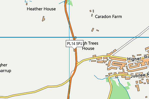 PL14 5PJ map - OS VectorMap District (Ordnance Survey)