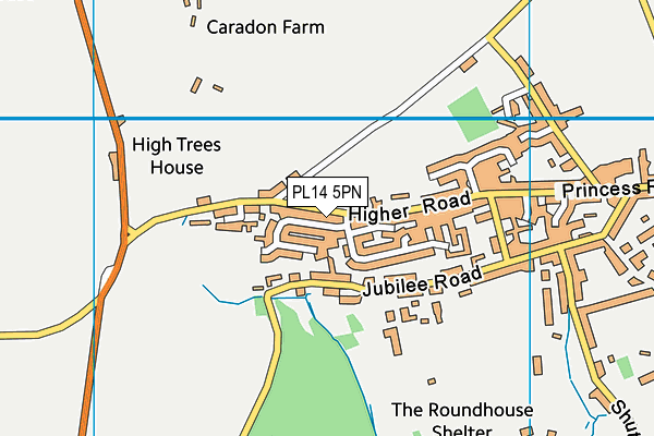 PL14 5PN map - OS VectorMap District (Ordnance Survey)