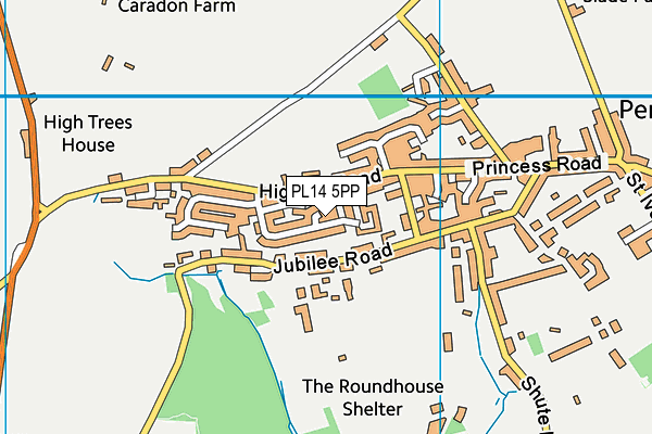 PL14 5PP map - OS VectorMap District (Ordnance Survey)