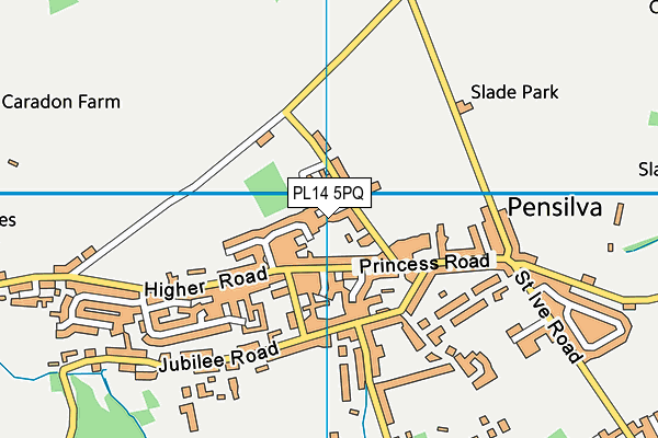 PL14 5PQ map - OS VectorMap District (Ordnance Survey)
