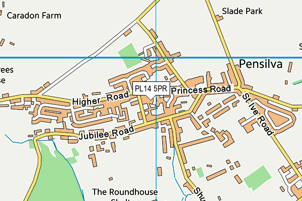 PL14 5PR map - OS VectorMap District (Ordnance Survey)